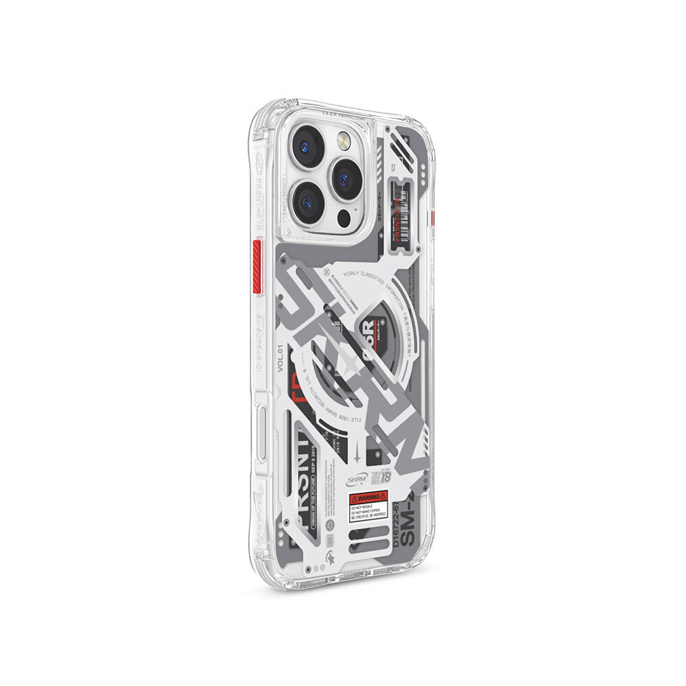Apple iPhone 16 Pro Max Uyumlu Kılıf Magsafe Şarj Özellikli Katmanlı Makine Temalı SkinArma Ekho Kapak - 6