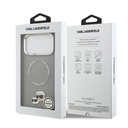 Apple iPhone 17 Pro Uyumlu Kılıf Karl Lagerfeld Orjinal Lisanslı M-safe Şarj Özellikli Metal Kamera ve Buton Tasarımlı K&C PU Deri Kapak - 21