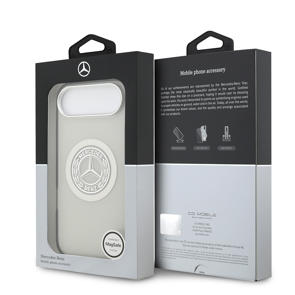 Apple iPhone 17 Air Uyumlu Kılıf Mercedes Benz Orjinal Lisanslı M-safe Şarj Özellikli Çift Katmanlı PC Nostaljik Yıldız Dizayn Kapak - 14