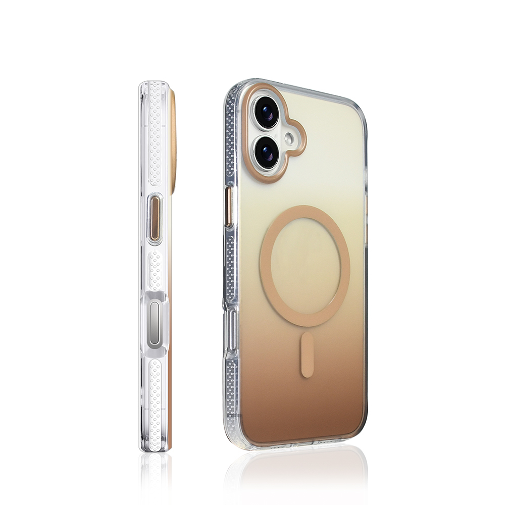 Apple iPhone 16 Plus Uyumlu Kılıf M-safe Şarj Özellikli Transparan Renk Geçişli Zore Toros Kapak - 8