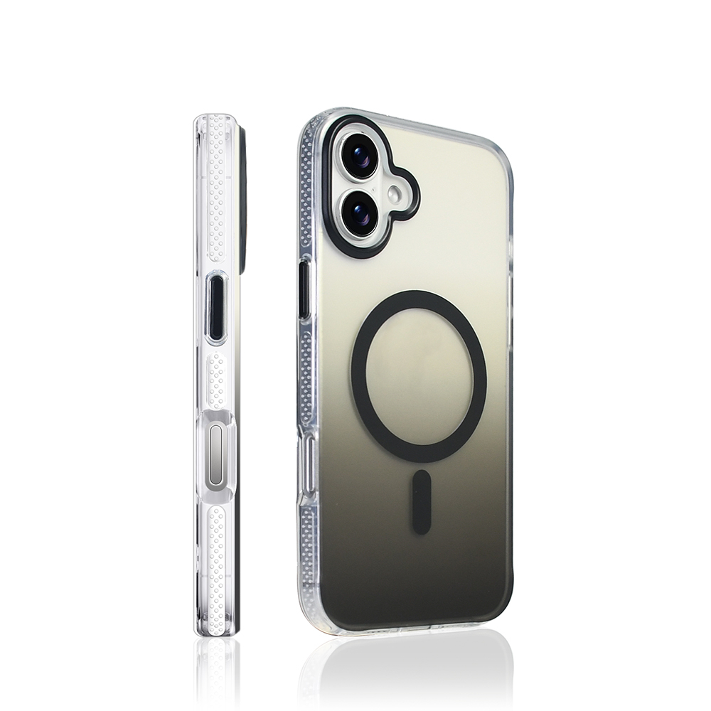 Apple iPhone 16 Plus Uyumlu Kılıf M-safe Şarj Özellikli Transparan Renk Geçişli Zore Toros Kapak - 9