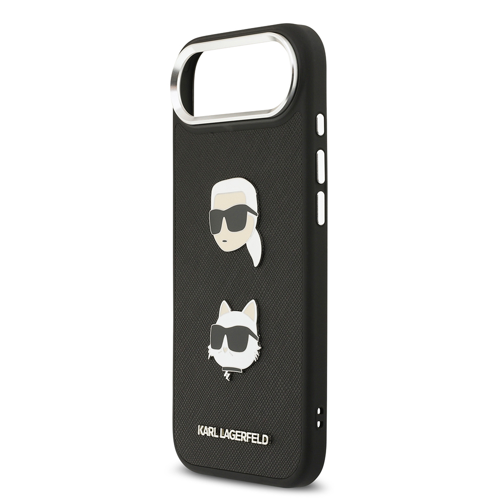 Apple iPhone 17 Air Uyumlu Kılıf Karl Lagerfeld Orjinal Lisanslı Metal Logolu K&C Heads Pin Kapak - 5