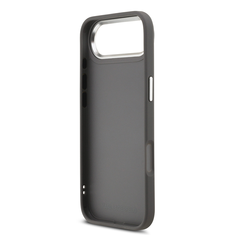 Apple iPhone 17 Air Uyumlu Kılıf Karl Lagerfeld Orjinal Lisanslı Metal Logolu K&C Heads Pin Kapak - 12