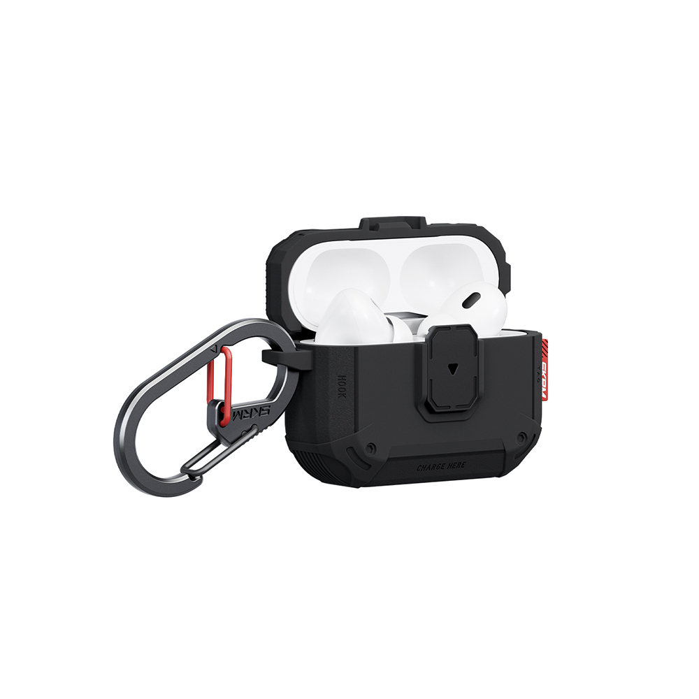 Apple Airpods Pro 3 Uyumlu Kılıf Airbagli Yivli Köşe Kilit Tasarımlı 360 Derece Koruma Skinarma Mecha LE Kılıf - 2