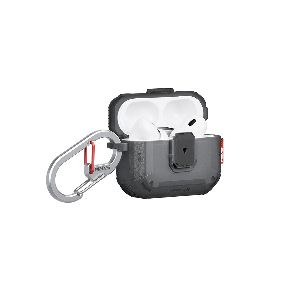 Apple Airpods Pro 3 Uyumlu Kılıf Airbagli Yivli Köşe Kilit Tasarımlı 360 Derece Koruma Skinarma Mecha LE Kılıf - 7