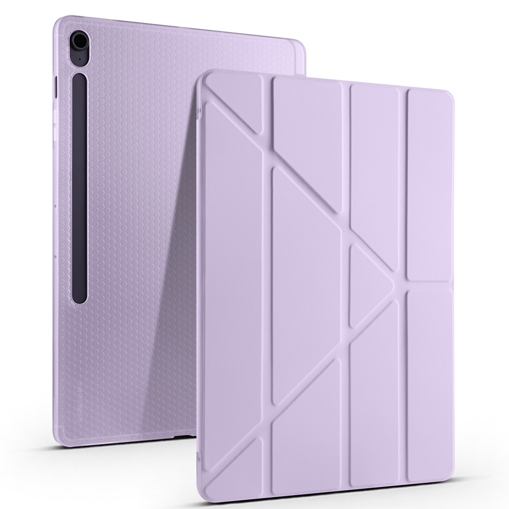 Samsung Galaxy Tab S10 FE Plus Uyumlu Kılıf Zore Tri Folding Kalem Bölmeli Standlı Kılıf - 2