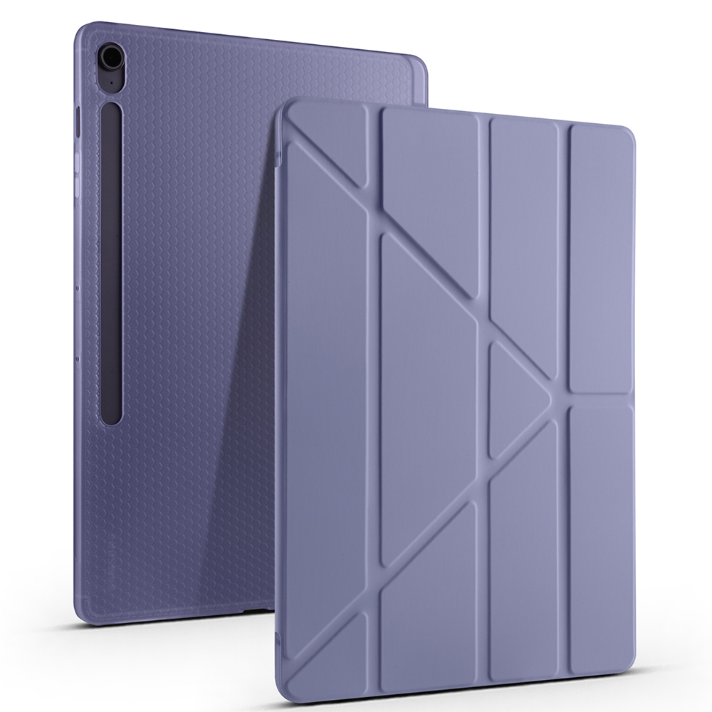 Samsung Galaxy Tab S10 FE Plus Uyumlu Kılıf Zore Tri Folding Kalem Bölmeli Standlı Kılıf - 7