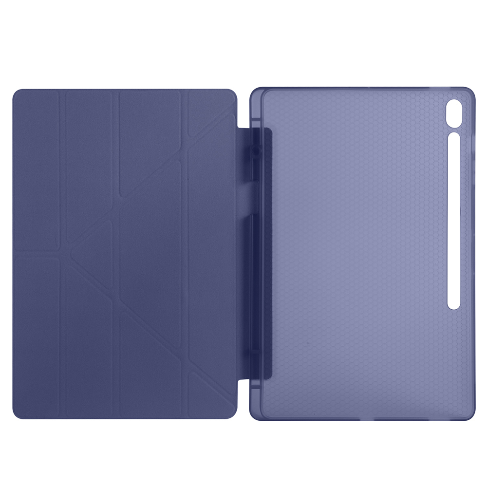 Samsung Galaxy Tab S10 FE Plus Uyumlu Kılıf Zore Tri Folding Kalem Bölmeli Standlı Kılıf - 12