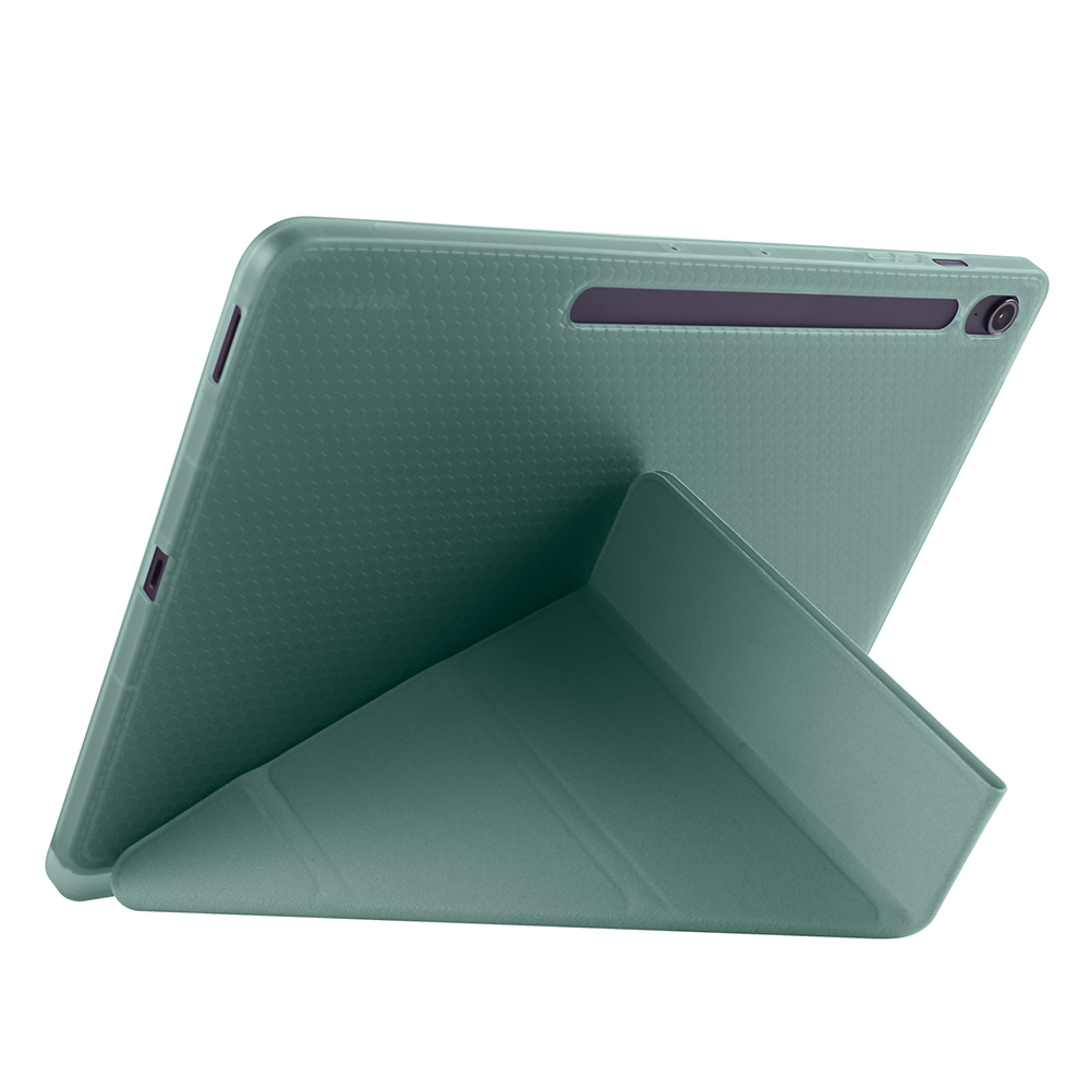 Samsung Galaxy Tab S10 FE Plus Uyumlu Kılıf Zore Tri Folding Kalem Bölmeli Standlı Kılıf - 24