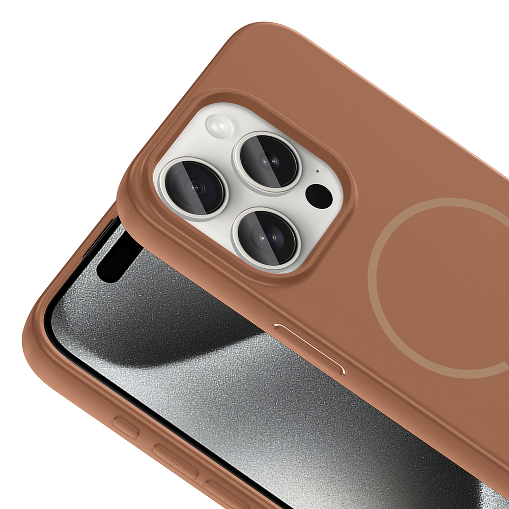Apple iPhone 15 Pro Max Uyumlu Kılıf M-safe Şarj Özellikli Zore Meta Kapak - 9