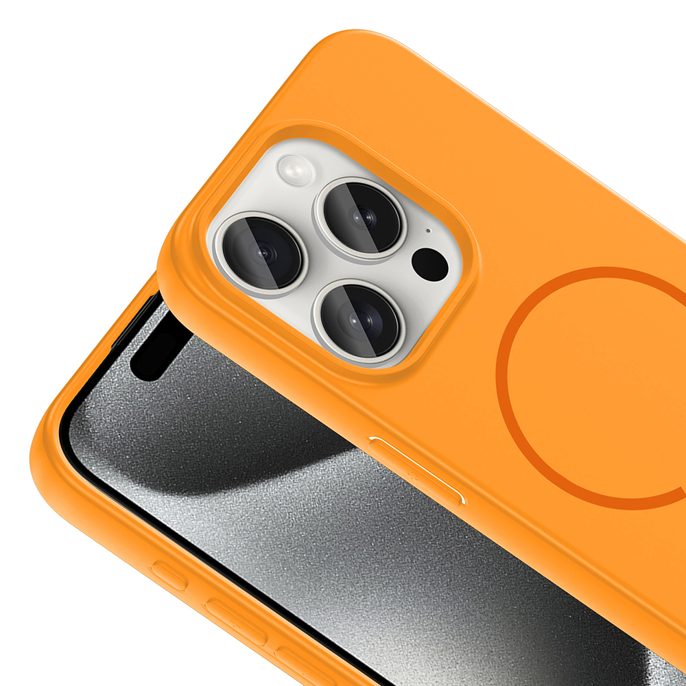 Apple iPhone 15 Pro Max Uyumlu Kılıf M-safe Şarj Özellikli Zore Meta Kapak - 10