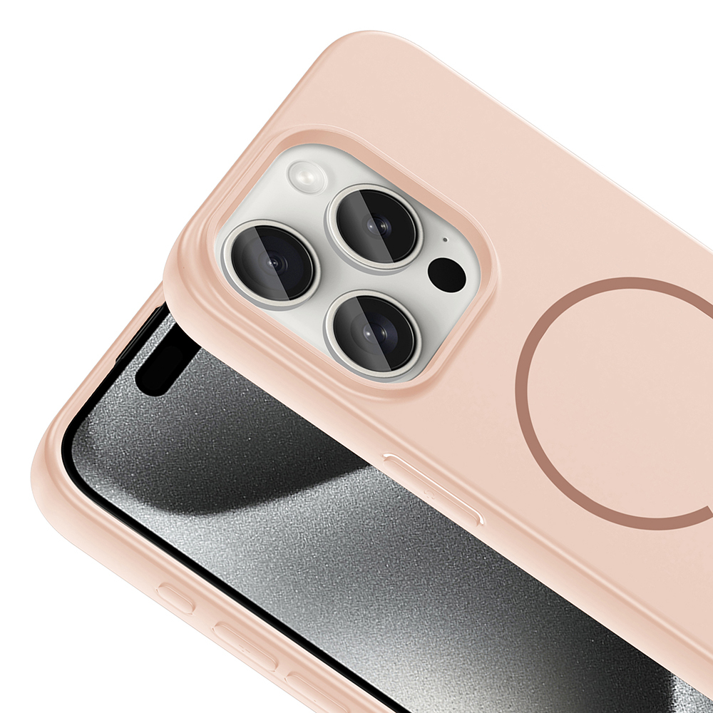 Apple iPhone 15 Pro Max Uyumlu Kılıf M-safe Şarj Özellikli Zore Meta Kapak - 11