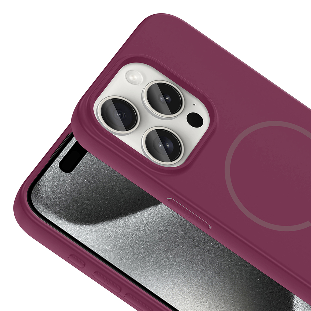 Apple iPhone 15 Pro Max Uyumlu Kılıf M-safe Şarj Özellikli Zore Meta Kapak - 12