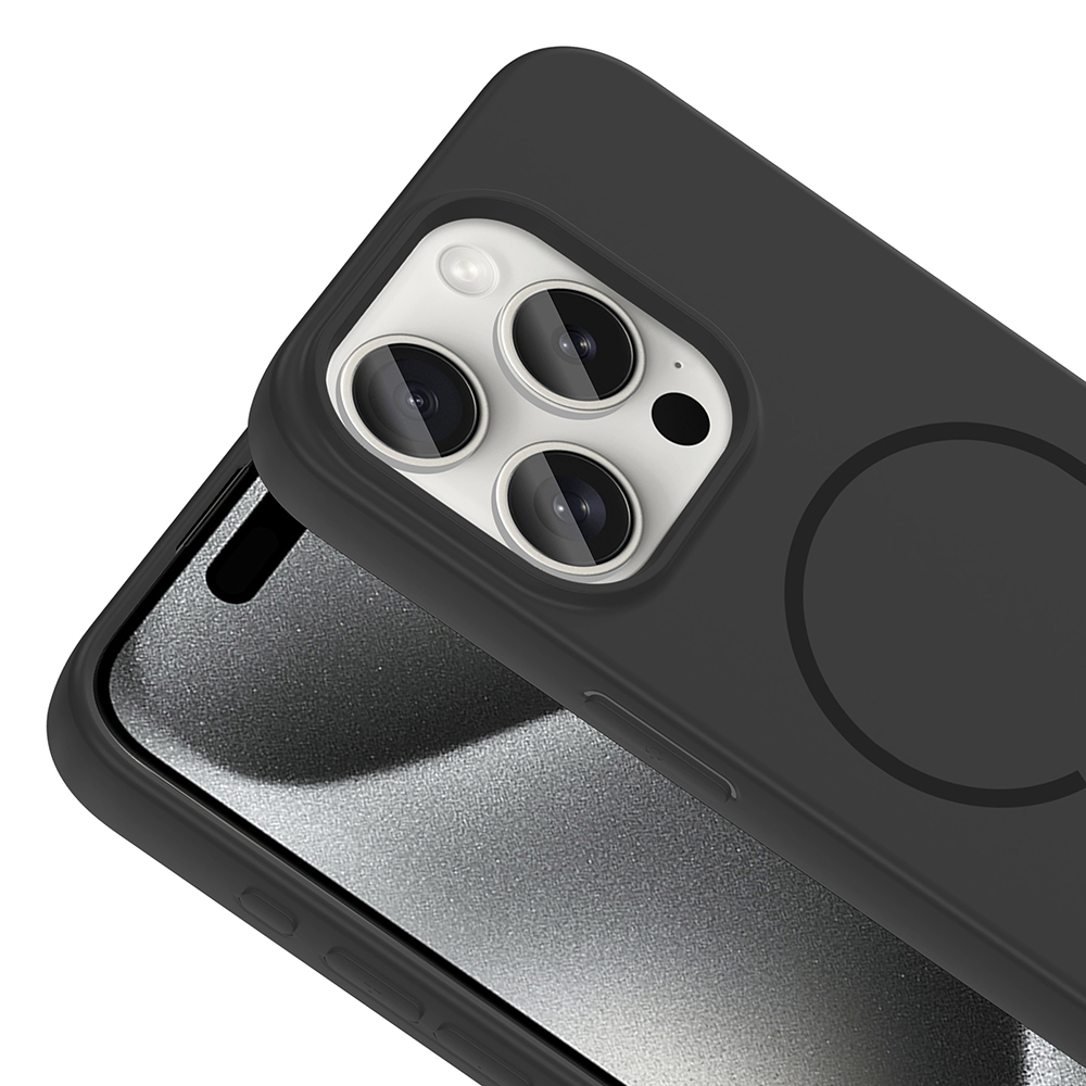 Apple iPhone 15 Pro Max Uyumlu Kılıf M-safe Şarj Özellikli Zore Meta Kapak - 14