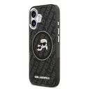 Apple iPhone 17 Uyumlu Kılıf Karl Lagerfeld Orjinal Lisanslı Parlayan Simli Karl & Choupette Heads Kapak - 1