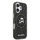 Apple iPhone 17 Uyumlu Kılıf Karl Lagerfeld Orjinal Lisanslı Parlayan Simli Karl & Choupette Heads Kapak - 3