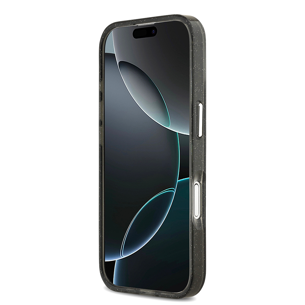 Apple iPhone 17 Uyumlu Kılıf Karl Lagerfeld Orjinal Lisanslı Parlayan Simli Karl & Choupette Heads Kapak - 4