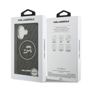 Apple iPhone 17 Uyumlu Kılıf Karl Lagerfeld Orjinal Lisanslı Parlayan Simli Karl & Choupette Heads Kapak - 7
