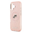 Apple iPhone 17 Uyumlu Kılıf Karl Lagerfeld Orjinal Lisanslı Parlayan Simli Karl & Choupette Heads Kapak - 12