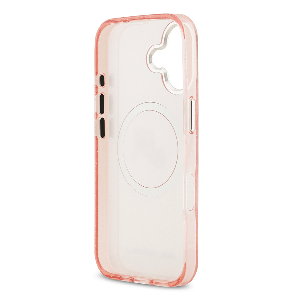 Apple iPhone 17 Uyumlu Kılıf Karl Lagerfeld Orjinal Lisanslı Parlayan Simli Karl & Choupette Heads Kapak - 13