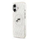Apple iPhone 17 Uyumlu Kılıf Karl Lagerfeld Orjinal Lisanslı Parlayan Simli Karl & Choupette Heads Kapak - 15