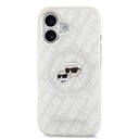 Apple iPhone 17 Uyumlu Kılıf Karl Lagerfeld Orjinal Lisanslı Parlayan Simli Karl & Choupette Heads Kapak - 16