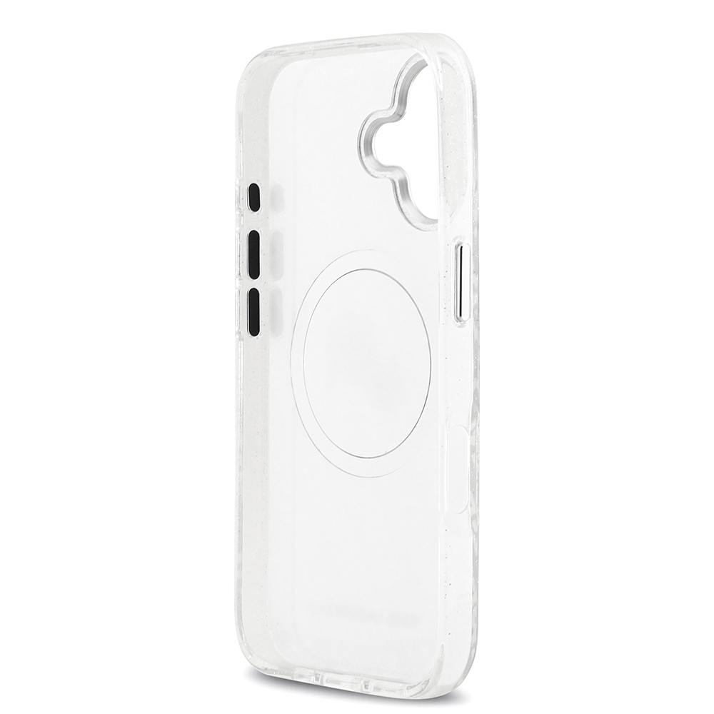 Apple iPhone 17 Uyumlu Kılıf Karl Lagerfeld Orjinal Lisanslı Parlayan Simli Karl & Choupette Heads Kapak - 20
