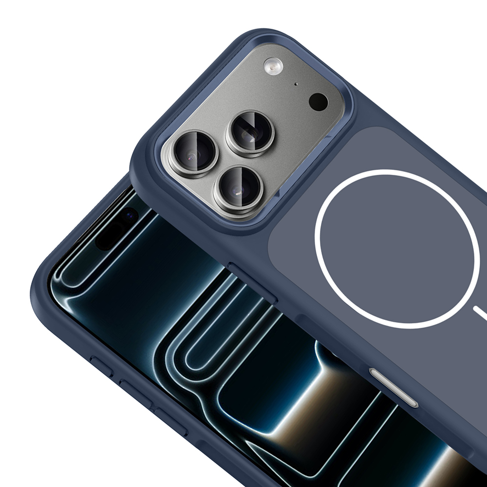 Apple iPhone 17 Pro Uyumlu Kılıf M-Safe Şarj Özellikli Metal Kamera Çerçeveli Zore Sanremo Silikon Kapak - 7