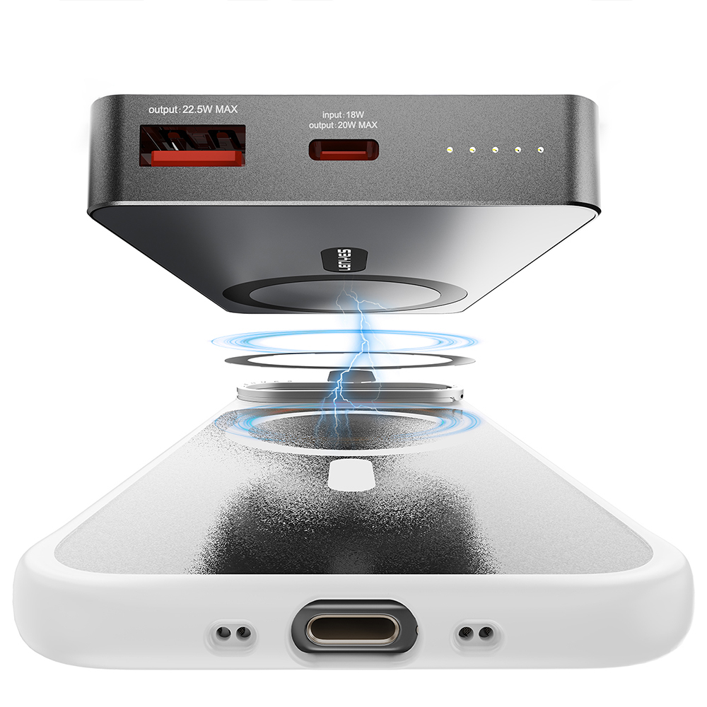 Apple iPhone 17 Pro Max Uyumlu Kılıf M-safe Şarj Özellikli Metal Kamera Standlı Lenyes CK226 PC Kapak - 1