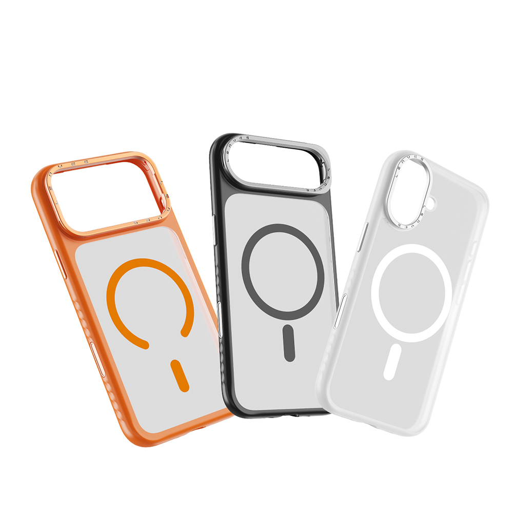 Apple iPhone 17 Pro Max Uyumlu Kılıf M-safe Şarj Özellikli Metal Kamera Standlı Lenyes CK226 PC Kapak - 7