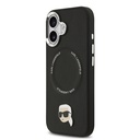 Apple iPhone 17 Uyumlu Kılıf Karl Lagerfeld Orjinal Lisanslı M-safe Şarj Özellikli Metal Kamera ve Buton Tasarımlı Karl PU Deri Kapak - 1