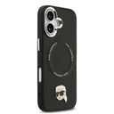 Apple iPhone 17 Uyumlu Kılıf Karl Lagerfeld Orjinal Lisanslı M-safe Şarj Özellikli Metal Kamera ve Buton Tasarımlı Karl PU Deri Kapak - 3