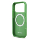Apple iPhone 17 Pro Uyumlu Kılıf Lacoste Orjinal Lisanslı M-safe Şarj Özellikli PU Pike Desenli Metal Logolu Kartlıklı Kapak - 5