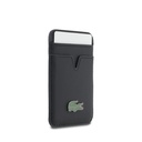 Apple iPhone 17 Pro Uyumlu Kılıf Lacoste Orjinal Lisanslı M-safe Şarj Özellikli PU Pike Desenli Metal Logolu Kartlıklı Kapak - 18