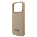 Apple iPhone 17 Pro Uyumlu Kılıf Lacoste Orjinal Lisanslı M-safe Şarj Özellikli PU Pike Desenli Metal Logolu Kartlıklı Kapak - 22