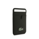 Apple iPhone 17 Pro Uyumlu Kılıf Lacoste Orjinal Lisanslı M-safe Şarj Özellikli PU Pike Desenli Metal Logolu Kartlıklı Kapak - 35