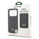 Apple iPhone 17 Pro Uyumlu Kılıf Lacoste Orjinal Lisanslı M-safe Şarj Özellikli PU Pike Desenli Metal Logolu Kartlıklı Kapak - 38