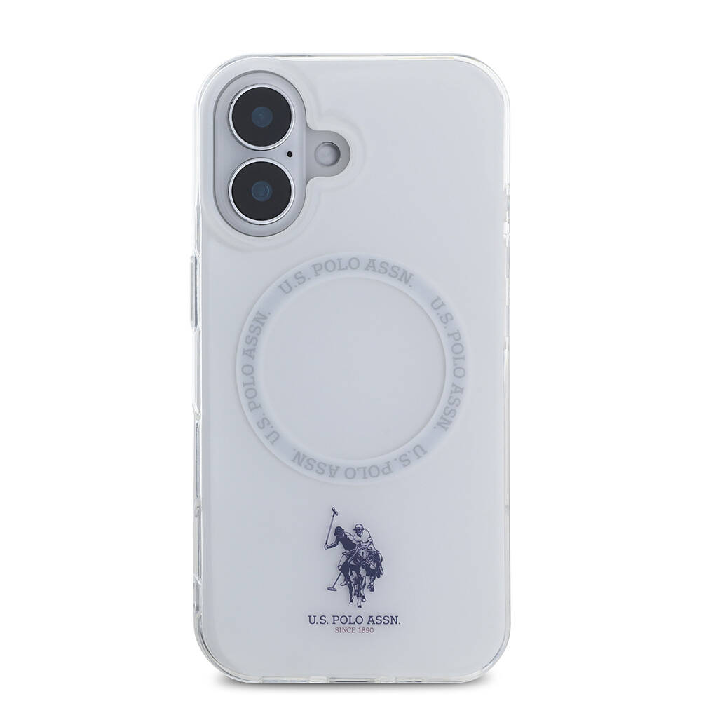 Apple iPhone 16 Uyumlu Kılıf U.S. Polo Assn. Orjinal Lisanslı Magsafe Şarj Özellikli IML Double Horse Logolu Ring Kapak - 2