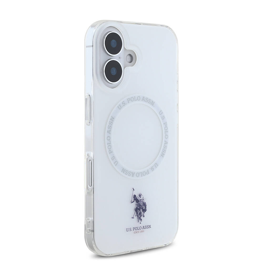 Apple iPhone 16 Uyumlu Kılıf U.S. Polo Assn. Orjinal Lisanslı Magsafe Şarj Özellikli IML Double Horse Logolu Ring Kapak - 3