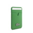 Apple iPhone 17 Pro Max Uyumlu Kılıf Lacoste Orjinal Lisanslı M-safe Şarj Özellikli PU Pike Desenli Metal Logolu Kartlıklı Kapak - 17