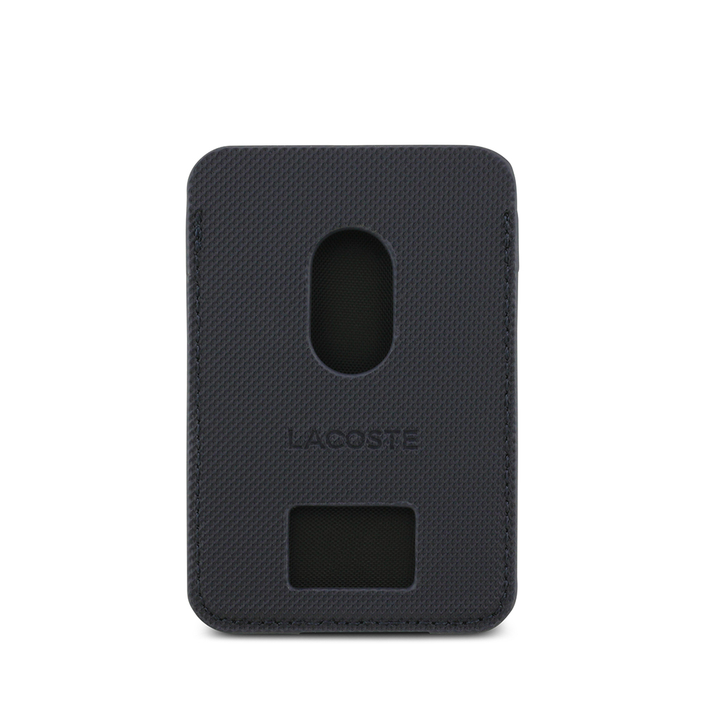 Apple iPhone 17 Pro Max Uyumlu Kılıf Lacoste Orjinal Lisanslı M-safe Şarj Özellikli PU Pike Desenli Metal Logolu Kartlıklı Kapak - 26