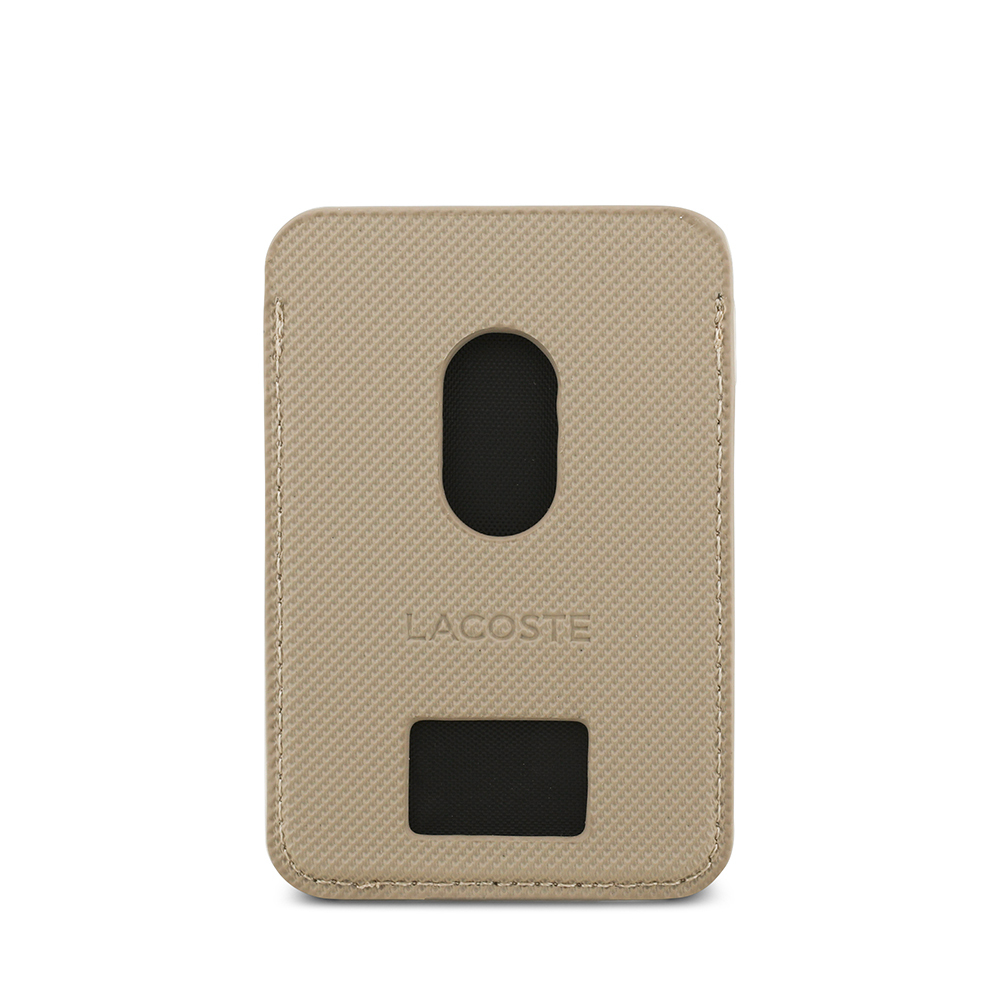 Apple iPhone 17 Pro Max Uyumlu Kılıf Lacoste Orjinal Lisanslı M-safe Şarj Özellikli PU Pike Desenli Metal Logolu Kartlıklı Kapak - 35