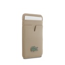 Apple iPhone 17 Pro Max Uyumlu Kılıf Lacoste Orjinal Lisanslı M-safe Şarj Özellikli PU Pike Desenli Metal Logolu Kartlıklı Kapak - 36