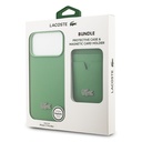 Apple iPhone 17 Pro Max Uyumlu Kılıf Lacoste Orjinal Lisanslı M-safe Şarj Özellikli PU Pike Desenli Metal Logolu Kartlıklı Kapak - 38