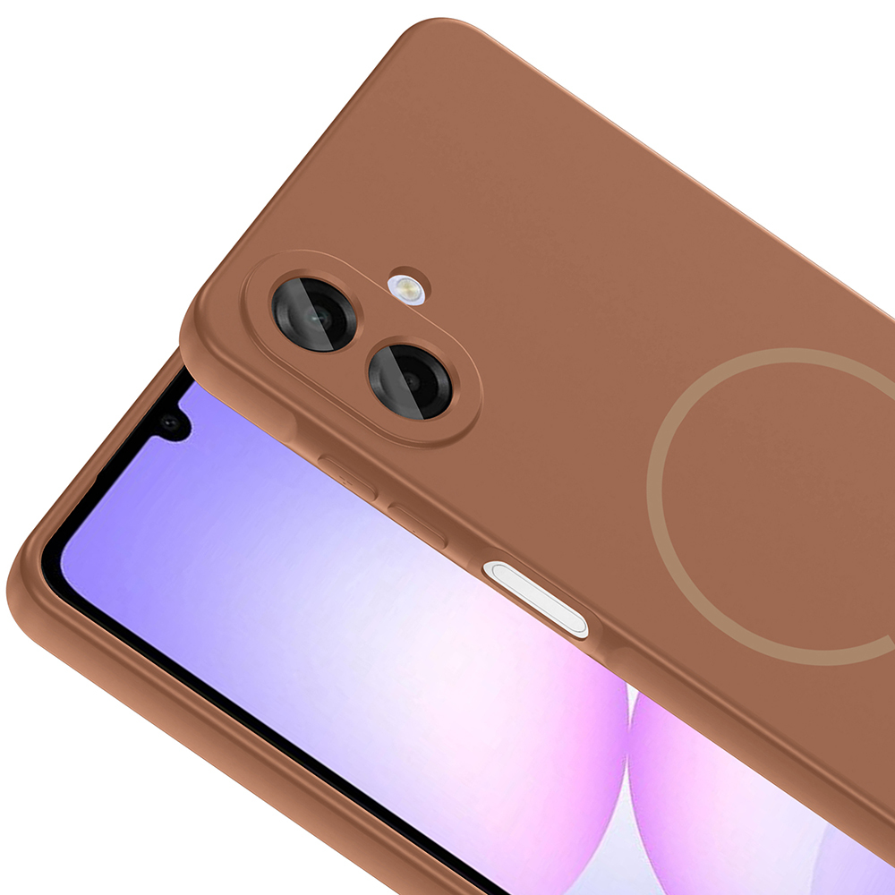 Samsung Galaxy A07 Uyumlu Kılıf M-safe Şarj Özellikli Zore Meta Kapak - 10