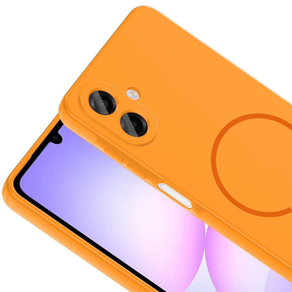 Samsung Galaxy A07 Uyumlu Kılıf M-safe Şarj Özellikli Zore Meta Kapak - 11