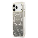 Apple iPhone 17 Pro Max Uyumlu Kılıf Guess Orjinal Lisanslı M-safe Şarj Özellikli 4G Desenli Simli Silikon Kapak - 1