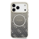 Apple iPhone 17 Pro Max Uyumlu Kılıf Guess Orjinal Lisanslı M-safe Şarj Özellikli 4G Desenli Simli Silikon Kapak - 2