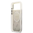 Apple iPhone 17 Pro Max Uyumlu Kılıf Guess Orjinal Lisanslı M-safe Şarj Özellikli 4G Desenli Simli Silikon Kapak - 6