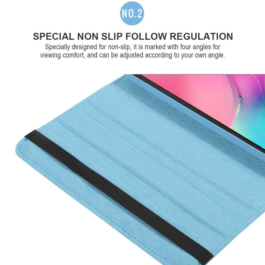 Samsung Galaxy T720 Tab S5E Uyumlu Zore Dönebilen Standlı Kılıf - 2